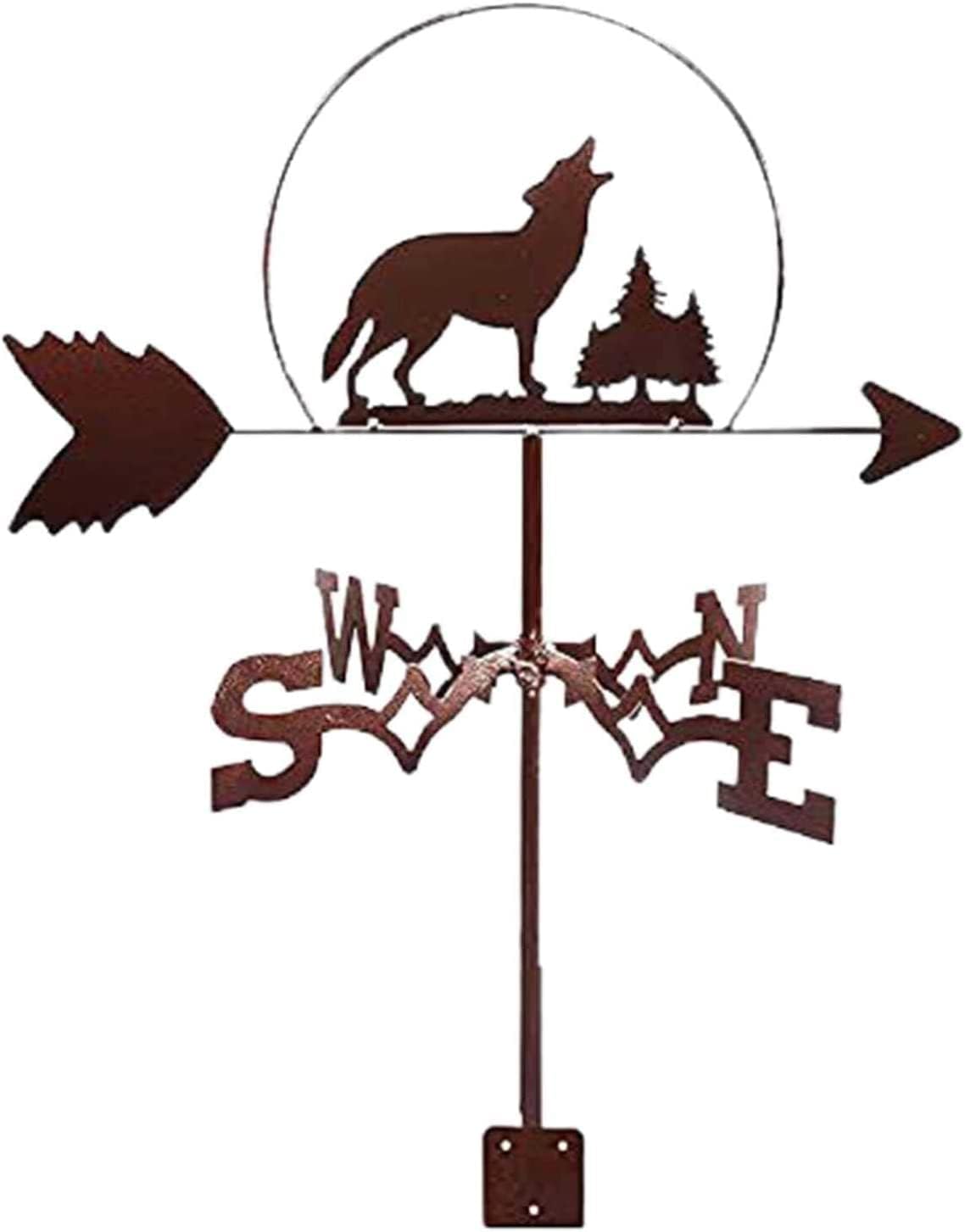 Weather Vane - Timberwolves Weather Vane, Stainless Steel Weathervane, Wind Direction Measuring Tool Installed Vertically, for Garden Roof Decoration