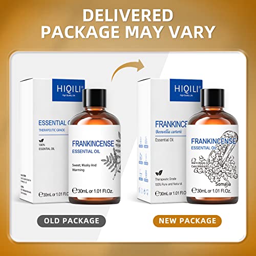 Hiqili Frankincense Essential Oil 1 Fl Oz, 100% Pure Undiluted Frankincense Oil For Diffuser, Aromatherapy, Massage, Skin & Hair Care - 30Ml #TOP7