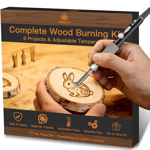 ZEROMX Wood Burning Kit - All-in-One Wood Burning Tool Pen
