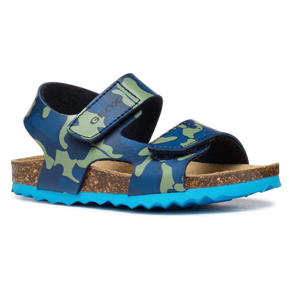 Geox Baby B Sandal CHALKI BOY, Navy/Dk Azure, 3.5 UK Child