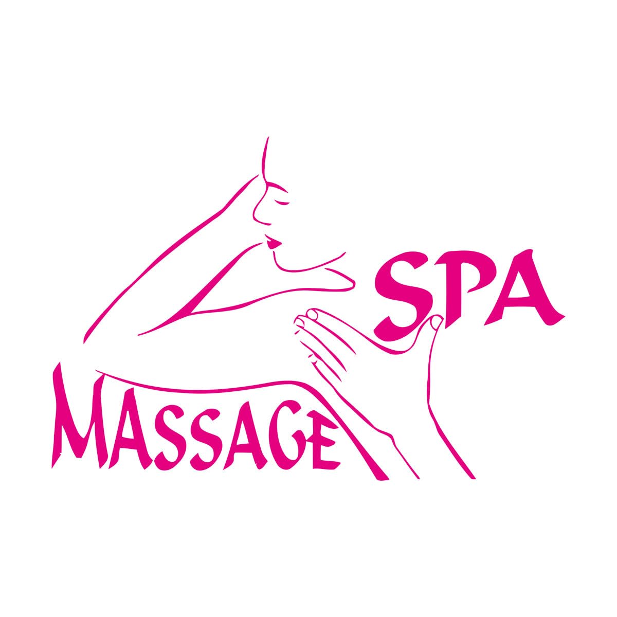 Engraving Stickers Spa Massage Beauty Salon Leisure Shop 48x72cm Multiple Size Options Large Rosered