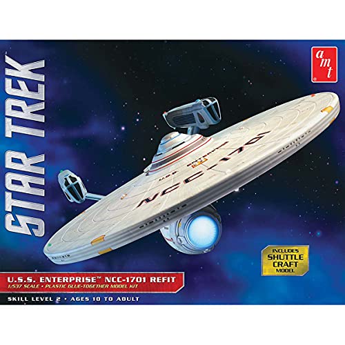 Amt Star Trek U.s.s. Enterprise Refit 1:537 Scale Model Kit #TOP19
