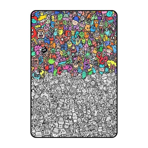 Genérico Manta para Colorear DIY, Manta De Cachemira Lavable, Mantas De Cama Personalizadas De Felpa, Ideal para La Decoración del Hogar Y El Dormitorio, 100 X 140 Cm