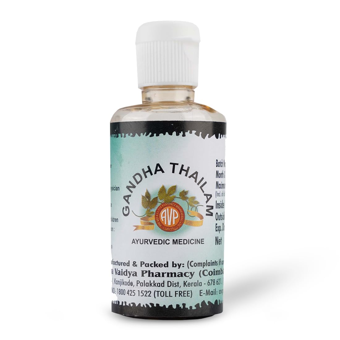 AVP Gandha Thailam 25ML | Helps In Joint Disorders | Diabetic Care | Calcium Capsule | Arthritis Care | Helps in Joint Pain | Enhances Strength | Relieves Pain And Swelling | For Strong And Healthy