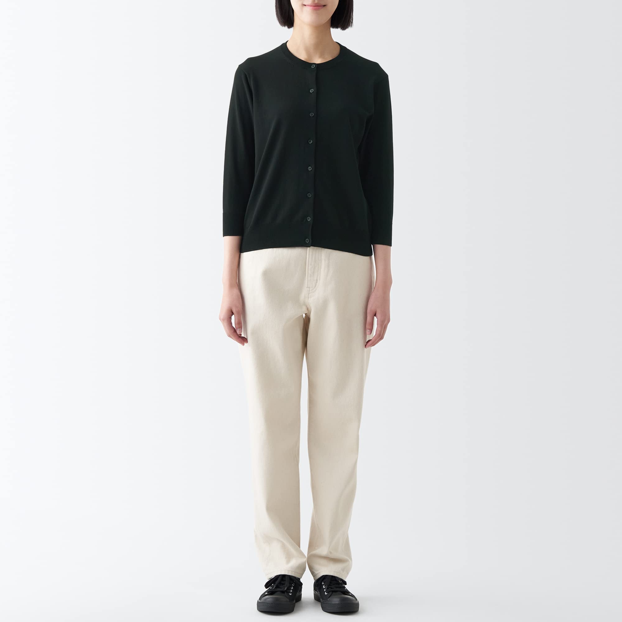 Amazon.co.jp: 無印良品 UVカット強撚クルーネックカーディガン