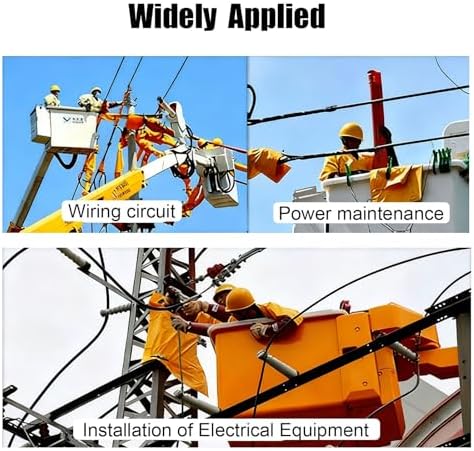 High Voltage Insulated Blanket with Clips, 1000KV Power Insulation Mat, 0.4KV Cable Operations & Emergency Repair, 600x800mm (23.6x31.4in)