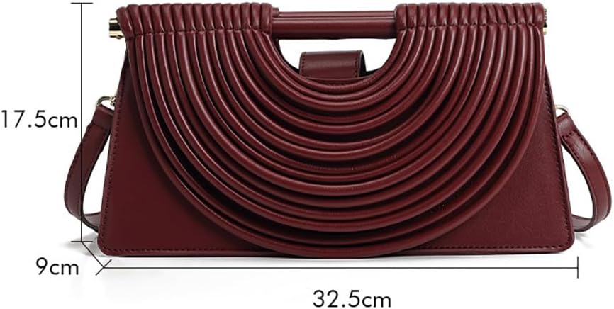 Womens Elegant Vegan Leather Clutch Purse Small Woven Crossbody Shoulder Bag Evening Top Handle Handbag Satchel 2026