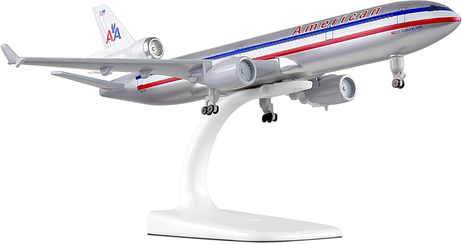 HANGOU 1/300 MD-American Model Alloy Model for Collection and Display, White, 5 inches