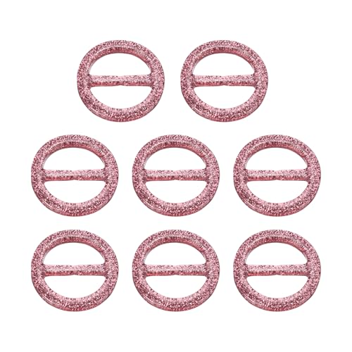 Image of uxcell Plastic Tee Shirt Clips, Round Bling Resin Scarf Ring Buckle, Fashion Tie Circle Clip