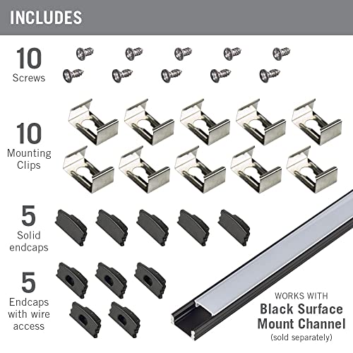 Image of Armacost Lighting Surface Mount LED Tape Light Accessory Pack - Black 960005