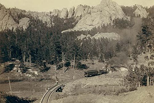 Horse Shoe Curve On Burlington and Missouri River Railway with Buckhorn Mountains in background Poster Print by unknown (18 x 24)