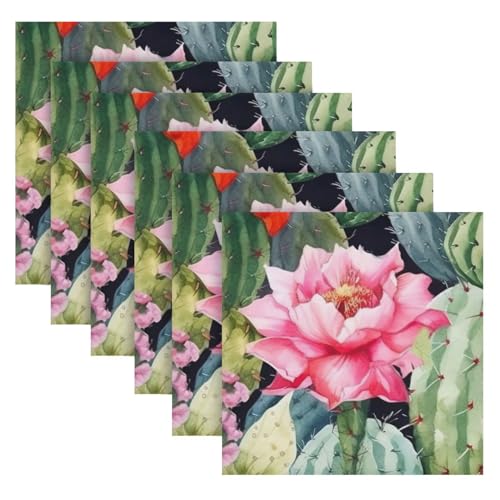 Servilletas de tela cuadradas 50.5x50.5 cm pack x6 miniatura 6