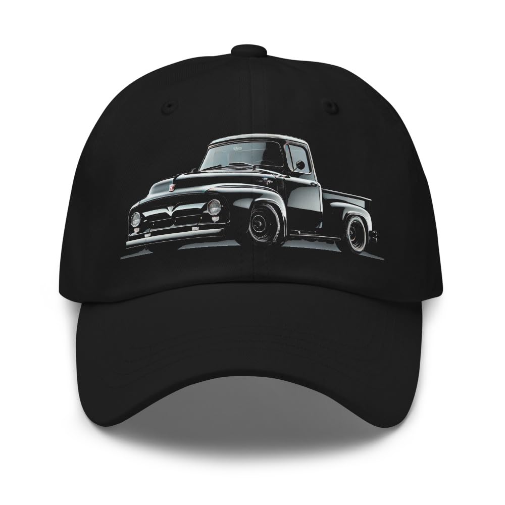 Czarna czapka z daszkiem 1956 F100 Pickup - klasyczna czapka z daszkiem w stylu vintage