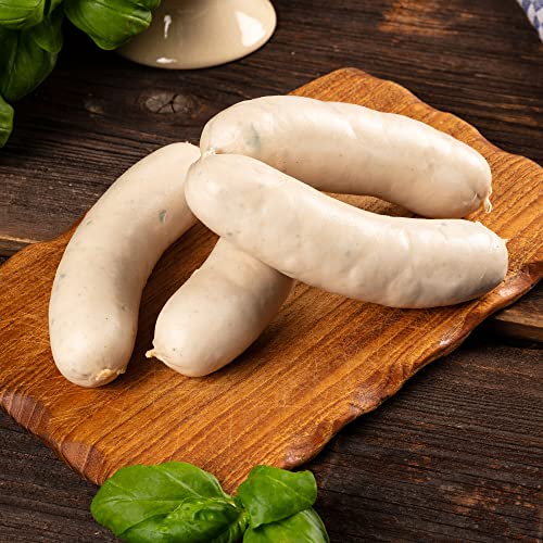 WURSTBARON Original bayerische Weißwurst - gebrüht - mit einer leichten Note von Zitrone Zwiebel und Petersilie - ca. 300 Gramm