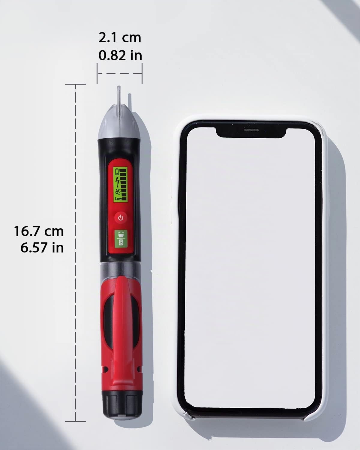 Wintact Rilevatore Tensione Penna,Rilevatore di Tensione a Doppia Sensibilità 12V/48V-1000V, Live/Null filo Breakpoint Tester con torcia elettrica, LCD lampeggiante allarme cicalino acustico