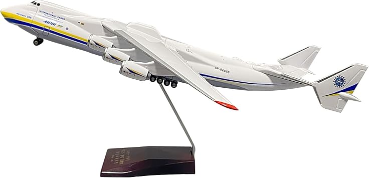 1200 Scale Antonov AN-225 Mriya Model Aircraft Kit, 16.5 in Ukraine Painted Metal Die-Cast Model Jet Transport Aircraft Model Airplane Model Plane Gift