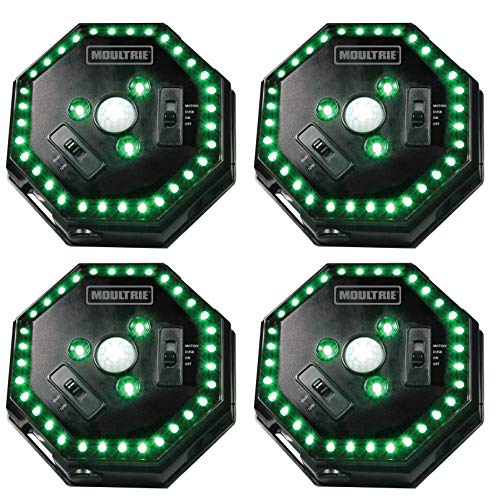 Moultrie Motion-Activated LED Feeder Hog Lights w  30FT Radius (4 Pack)