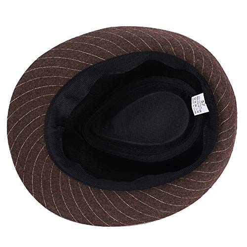 Image of Felt Trilby Fedora Hat Short Brim Panama Jazz Hat 20s Bowler Gatsby Cap for Men Women
