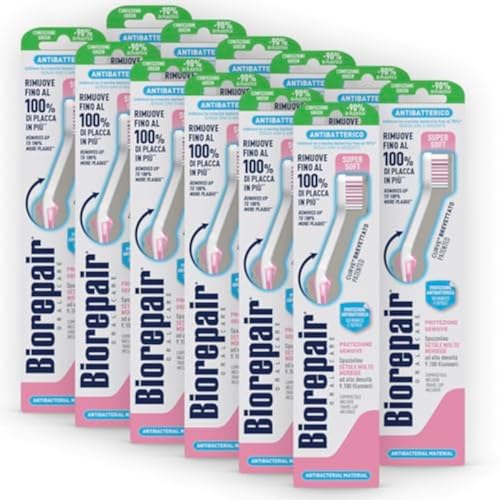 Brosse à dents manuelle Biorepair pour gencives sensibles avec poils nylon doux