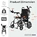 SUNDERWELL Electric Wheelchair Foldable, Electric Wheelchairs for Adults with Removable Battery & Dual-Brake System, 15-Miles Motorized Power Wheelchair 286 lbs Capacity, USB Port (Black)