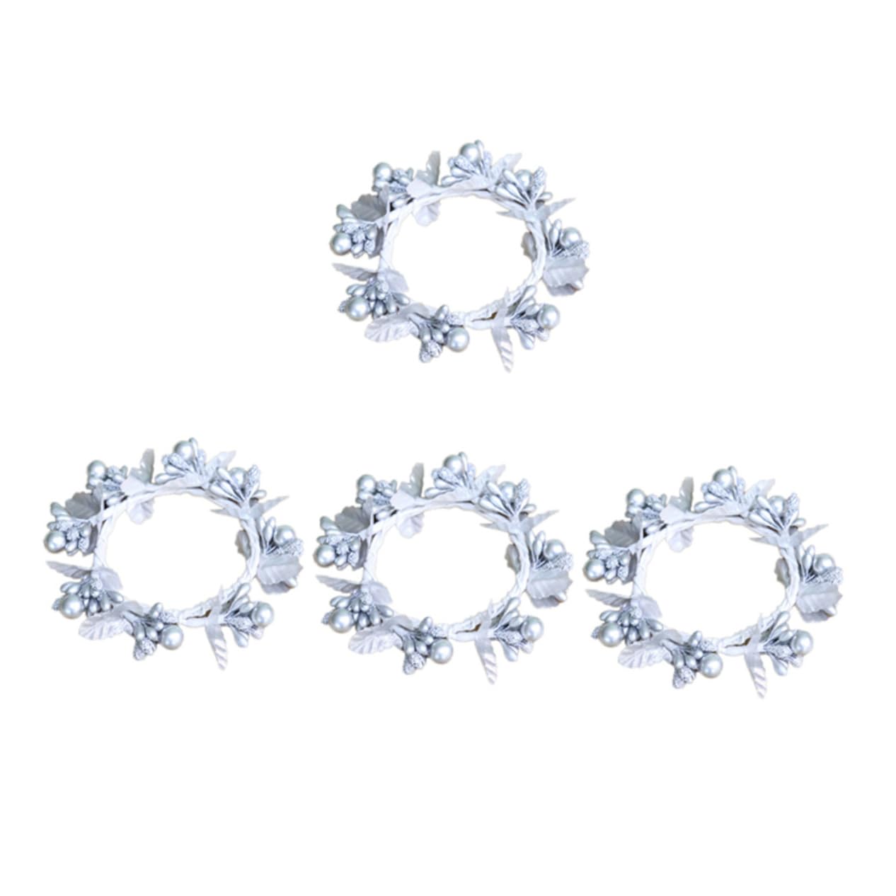PRETYZOOM 3 Set Portatovaglioli A Bacca Porta Portatovaglioli Arredamento Tavola Natale Fermatovaglioli Ghirlanda Di Bacche Portatovaglioli Imitazione Bacche Schiuma 4 Pezzi * 3