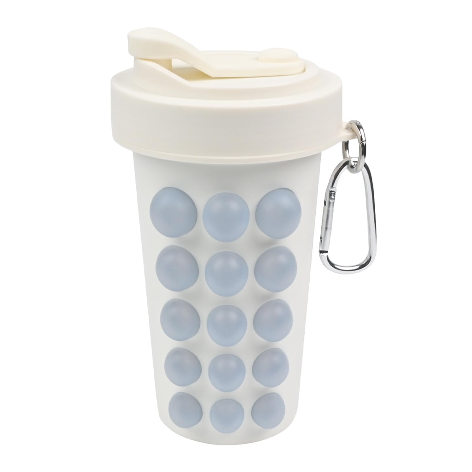 PANGBOER Silicone Ice Cubes Molds with Leak Proof Water Bottle and Drinking Straw Portable Cup for Hot Weather Portable Water Bottle with Straw