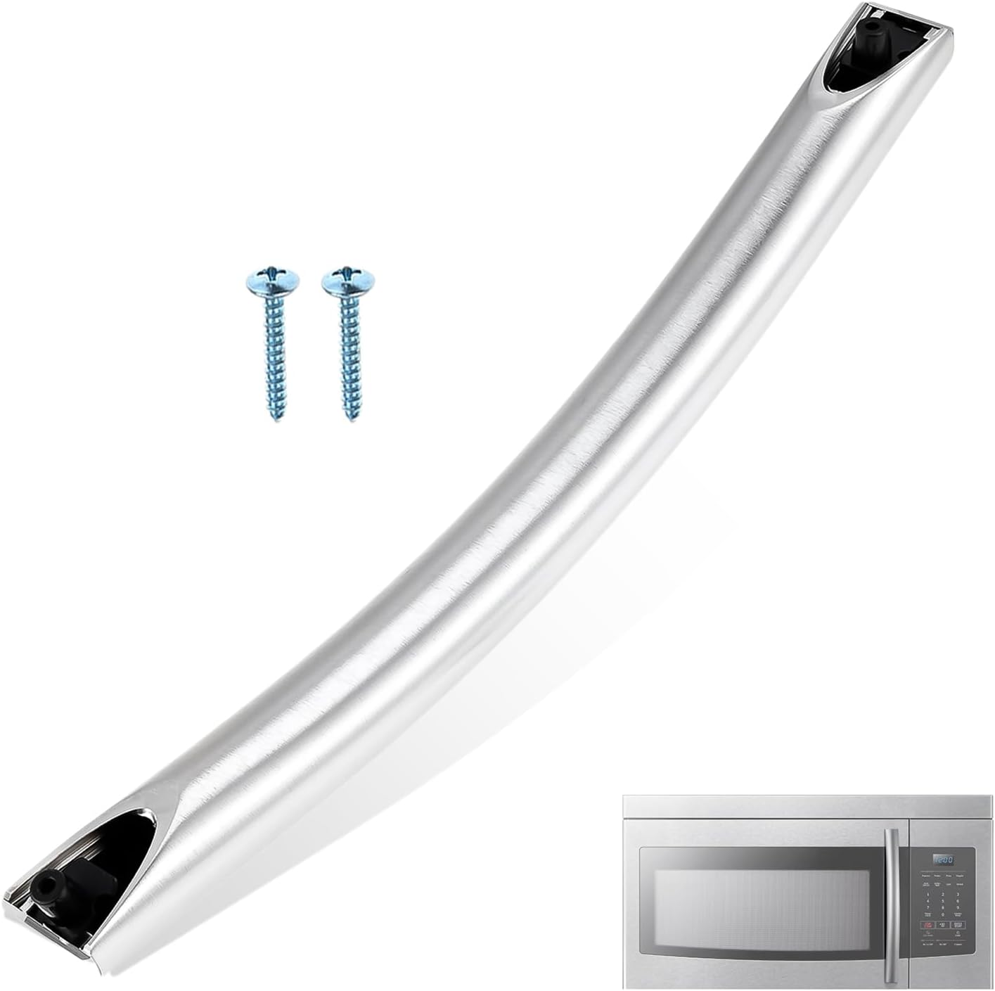 DE94-02933A DE94-04309A Microwave Door Handle Replaces DE64-02522A AP5622966 PS4239327 2448710 Compatible with Samsung ME Series Microwave MC/ME/SMH MC17J8000CS ME16H702SES/AA SMH1816S/XAA