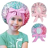Taille unique pour la plupart des têtes d'enfants & parfait pour toutes les coiffures: Le large bande élastique et les deux longs rubans du bonnet de nuit peuvent être ajustés à différentes tailles de tour de tête et restent en place pendant le sommeil de votre bébé