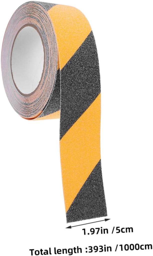 POPETPOP 2 Rolls Anti-slip Grip Tape for Stairs 10m X 50mm Pvc Non-skid Strips Safety Warning Tape for Indoor and Outdoor Use Marine Boat Traction