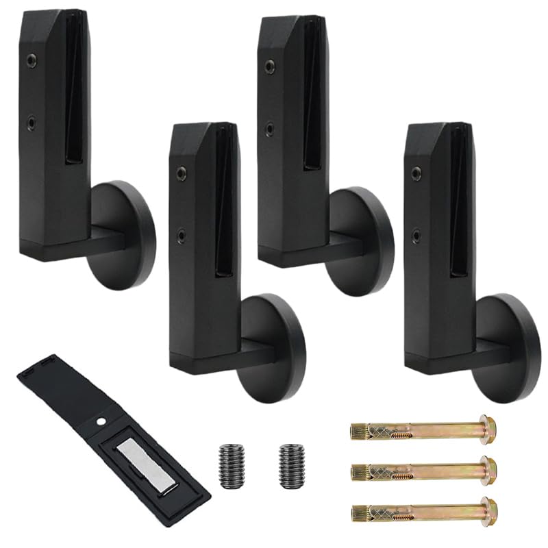 Pince pour garde-corps verre noir escalier et stabilisateur de balustrade piscine en inox