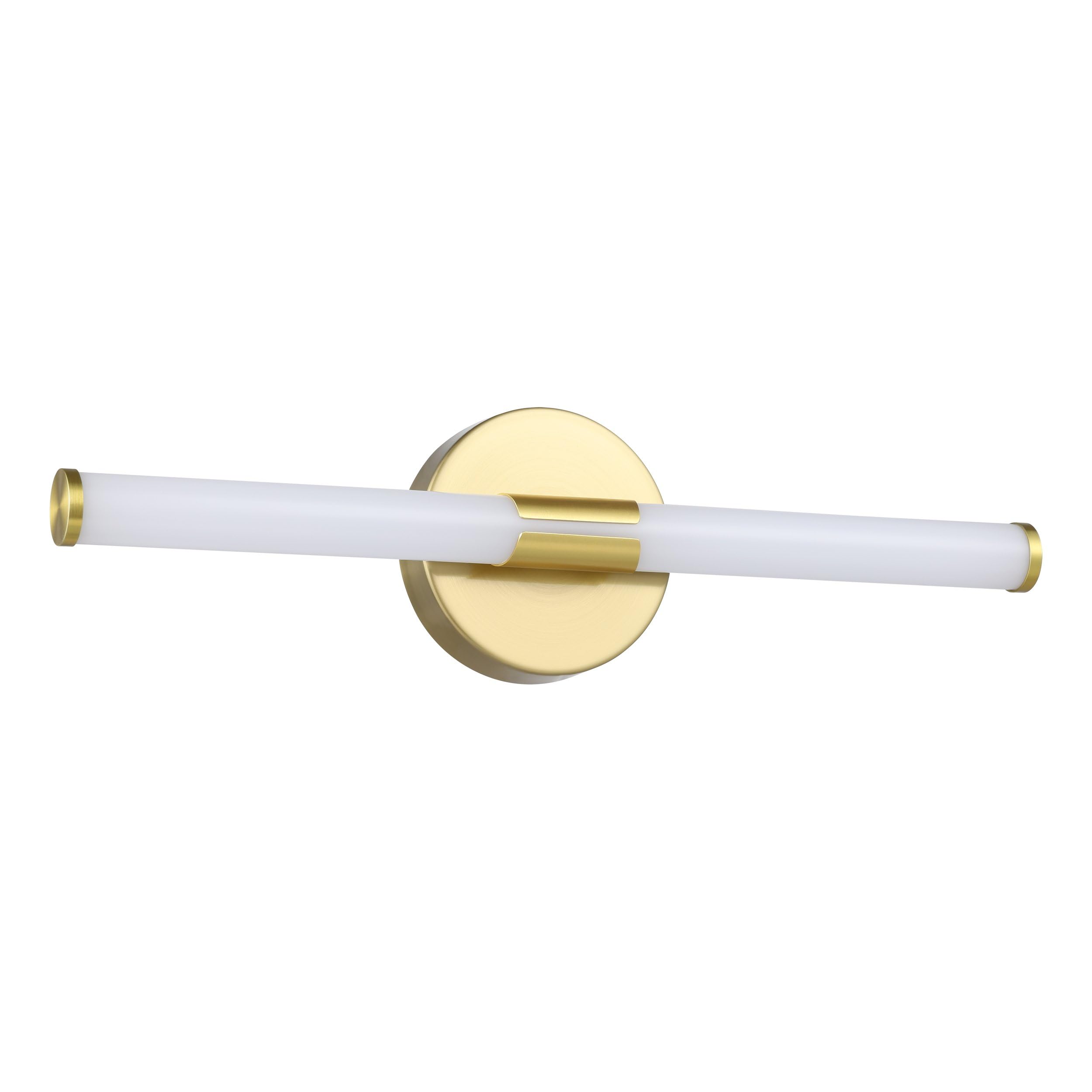Eglo LED Mirror Light Ramola, Bathroom lamp, Metal and White Plastic, Brass Finish, Warm to Cool White, IP44, Length 45 cm