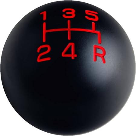 Audi S-Line Red & Black Leather Gear Stick Shift Knob 5 Speed Manual Transmission Shifter Lever Screw On Type M12x15