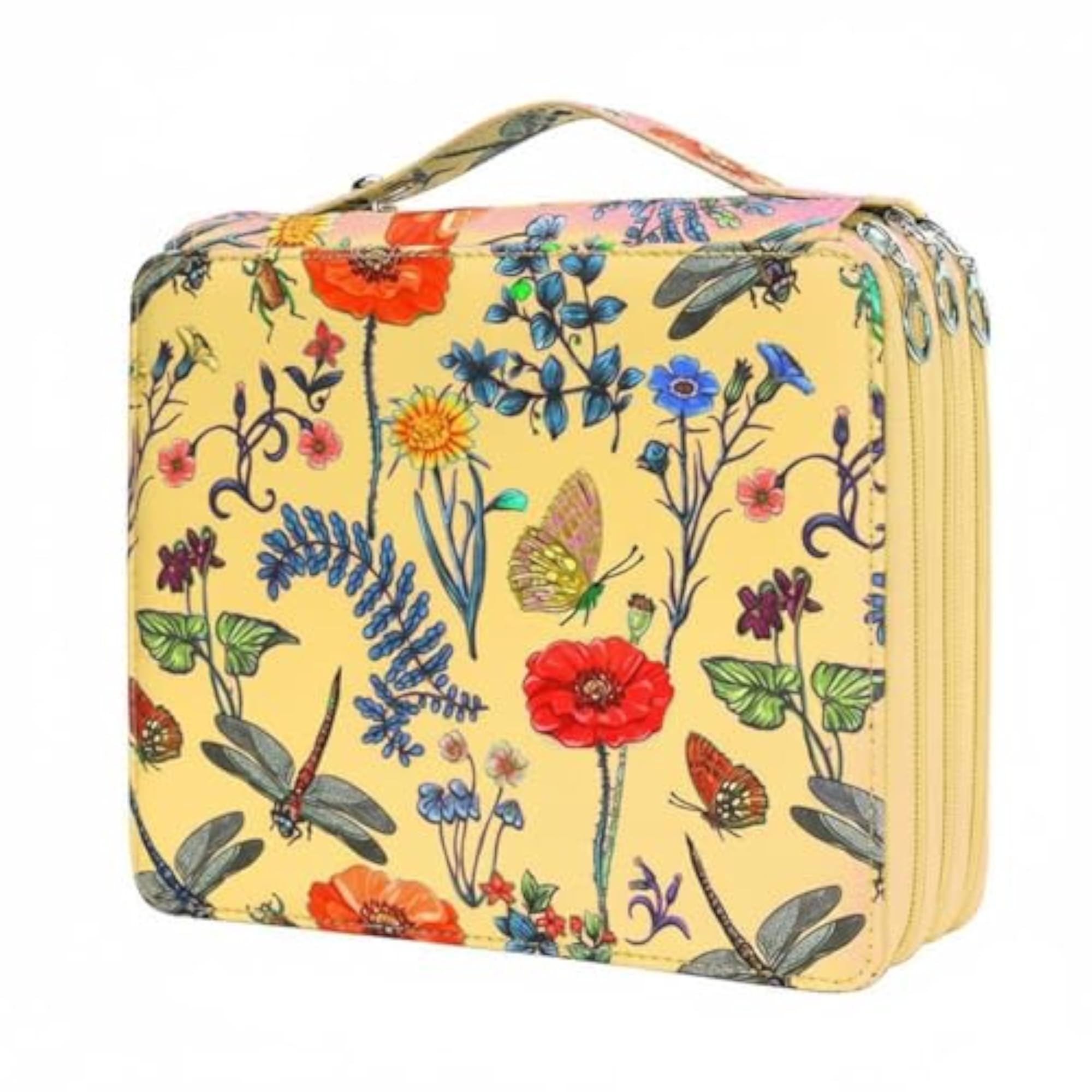 Large Capacity Zippered Pen Case with 124 Slots
