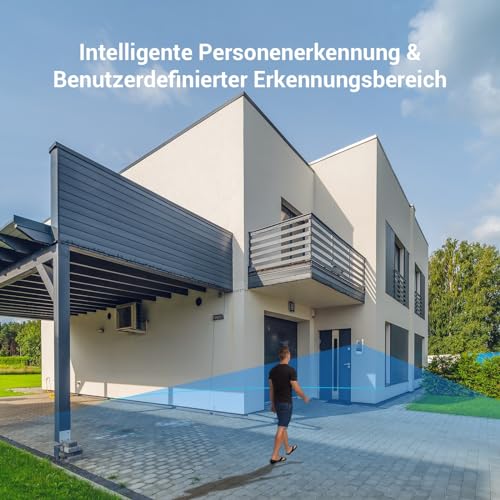 EZVIZ 2K Video Türsprechanlage mit 7" Touchscreen, Türklingel mit Kamera und Personenerkennung, App Push, 2-Wege-Audio, Dualband WLAN, Gegensprechanlage mit 162° Weitwinkel, für den Außenbereich, CP7