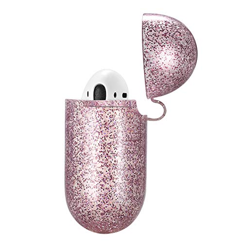 Airpods Case, Dmmg Airpods Case Cover Silicone Skin, Airpods Protective Bling Glitter Case With Fluff Ball Keychain, Scratch Proof And Drop Proof For Apple Airpods 2&1 #TOP2