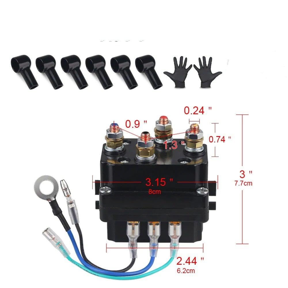 Relé De Cabrestante Eléctrico De Latón ABS, Impermeable, Integrado, 12V/24V, 250A, Adecuado Para Automóviles, Vehículos Todoterreno Y SUV