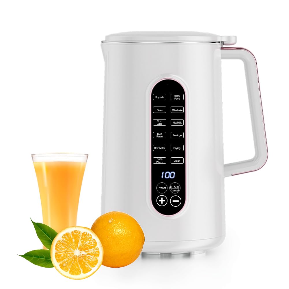 「1.2L熱/1.5L冷＆12時間予約」 MACOLAUDER 豆乳メーカー 12つの調理モード スープメーカー お粥メーカー 豆乳機 全自動 電気 ジューサー ミキサー 304ステンレス 豆・米・フルーツ・野菜 残滓 Amazon | 「1.2L熱/1.5L冷＆12時間予約」 MACOLAUDER 全自動豆乳