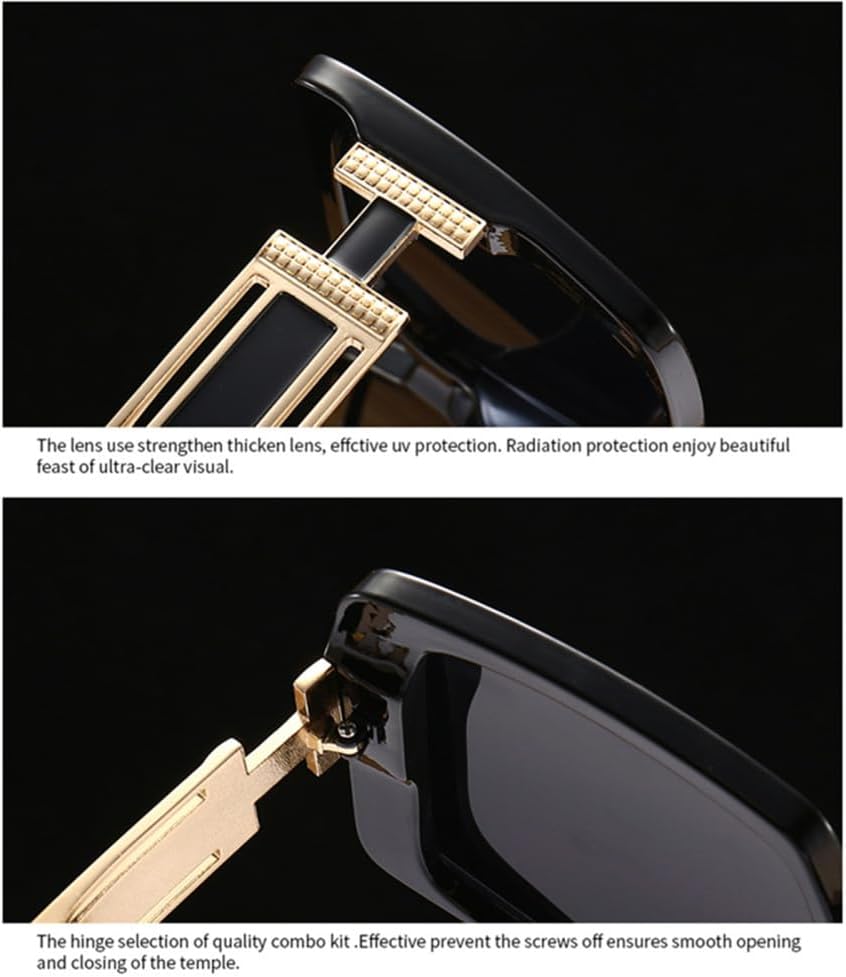 Sunglasses Women Men Vintage Big Frame Sun Glasses Travel Driving Shades UV400