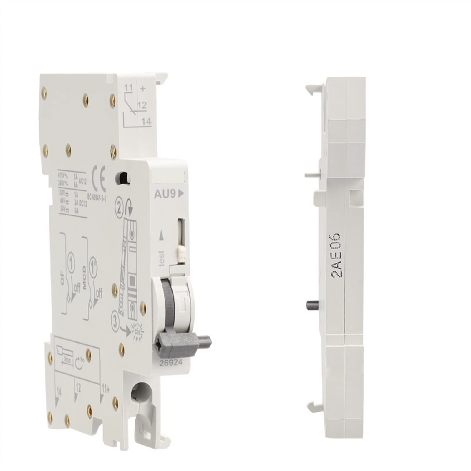 FEDIMA GYM9 1A-63A Contatto ausiliario MCB Contatto ausiliario for Interruttore magnetotermico C65N di Accessorio SD ausiliario 1 Pezzo (Size : AL9-SD Alarm)