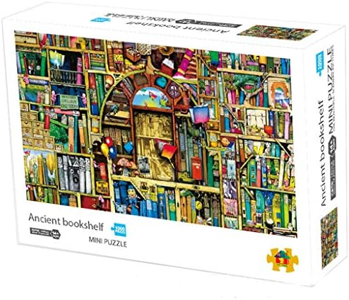Bookshelf Painting, Jigsaw Puzzles 1000 Pieces for Adults DIY Set Unique Gift Home Decor Adult Children's Educational Toys Large Puzzles for Adults or Kids 7 and up Ages 420×297mm