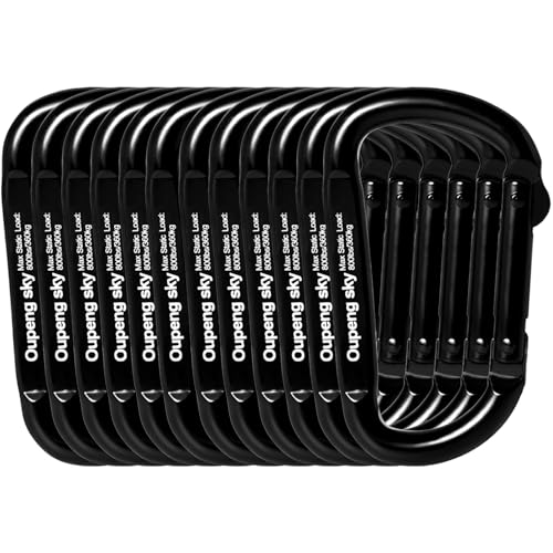 Image of Carabiner Clip - Heavy Duty Carabiners 800lbs-13KN (2922 lbs) Carabeaner D Ring Shape,Key Chain Clip Hook,Keychain Clip,Multipurpose for Camping, Hiking,Backpacking or Other Outdoor Activities.