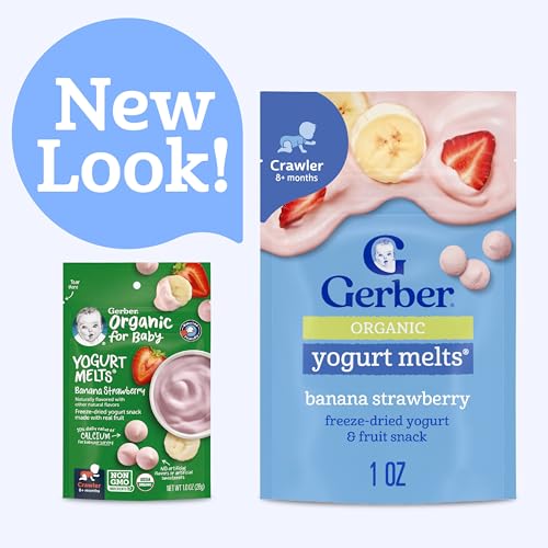 Gerber Organic Banana Strawberry Yogurt Melts, 7 Pack - image 3