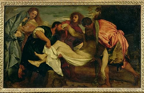 Tableau Toile la Mise au tombeau du Christ de Tiziano Vecelli pour salon 60x90cm