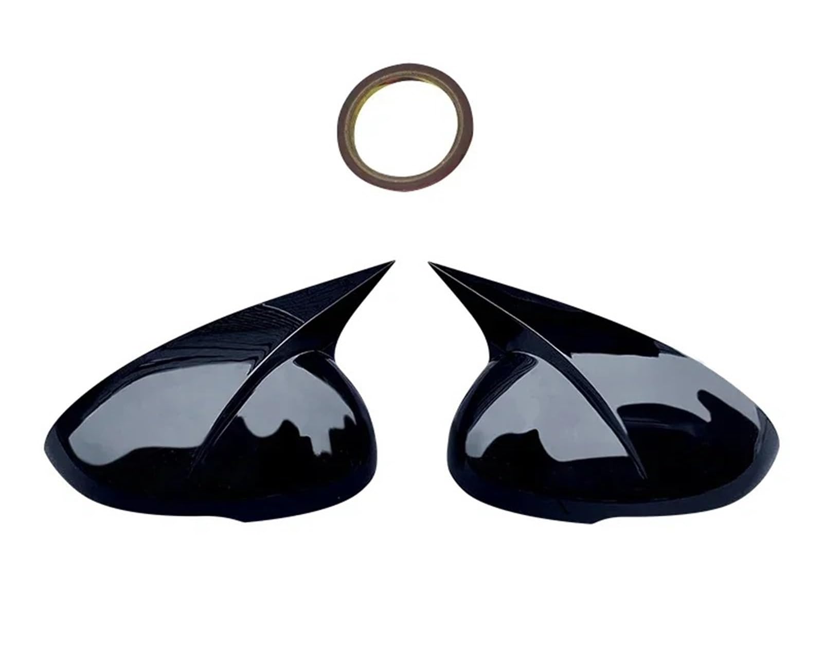 Door Wing Mirror Cover Caps Rearview Side Mirror Trim Cover Shell Sticker Car Styling for Kia for K5 for Optima 2016 2017 2018 2019(Glossy Black)