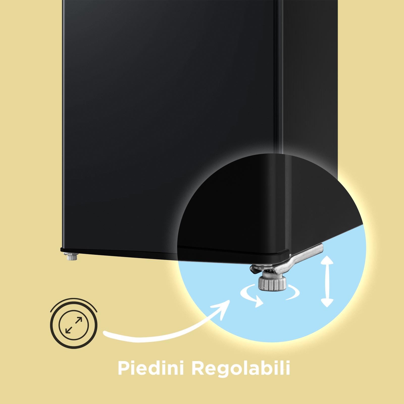 COMFEE' RCD80DK3(E) Frigorifero con Congelatore 80 Liter, Frigo Monoporta, Bassa Rumorosità 39db, Porta Reversibile, Compressore Inverter, Luce LED, Adatto per Casa, Ufficio, Camera, Nero