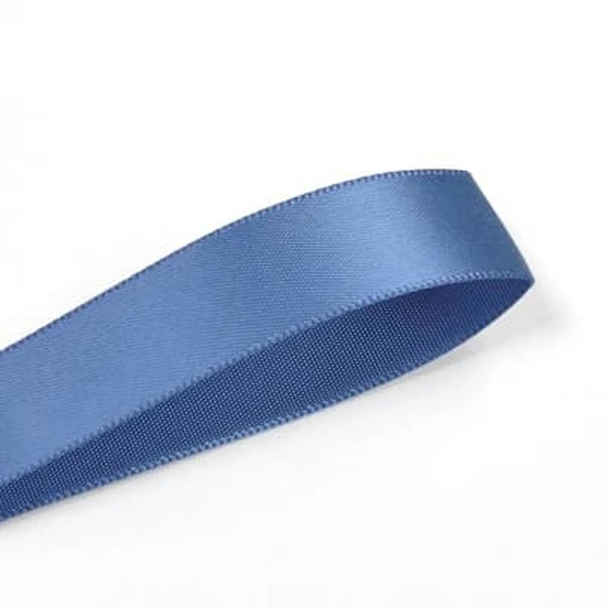 Cinta de satén de doble cara, 25, 28, 32, 38 mm, 100 yardas/lote, azul claro y oscuro, para decoración de fiestas, bodas, flores rosas hechas a mano, azul humo, 363-25 mm