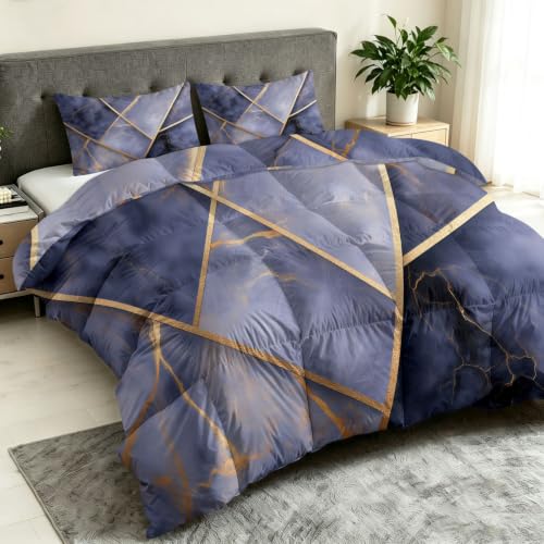 Edredón de 7,5 tog sin funda de 135 x 200 cm ligero y acogedor con patrón reversible 3