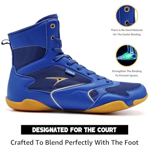 ASHION Men Wrestling Shoes Boxing Shoes High Top Fitness Sneakers Zero Drop Sole2