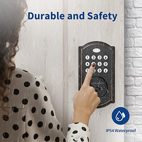 Wifi Smart Lock, Keyless Entry Door Lock With Remote Unlock, Easy To Install, Electronic Deadbolt With Voice Control, Security Door Lock Great For Front Door Home Use #TOP5