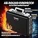 COLCASE Fireproof Document Box, Ultra Hard Case All-Around Fireproof Box with TSA Lock Aluminum Frame Zipperless Hard-Shell Safe Box for Documents Valuables Passports Black